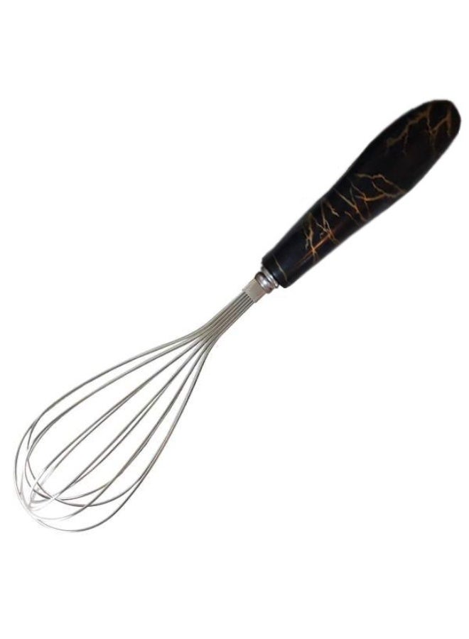 Mini stainless steel egg beater for making coffee, milk and bread foam, wire whisk for eggs, cream, foam and drinks, durable tool (black) - Image 2